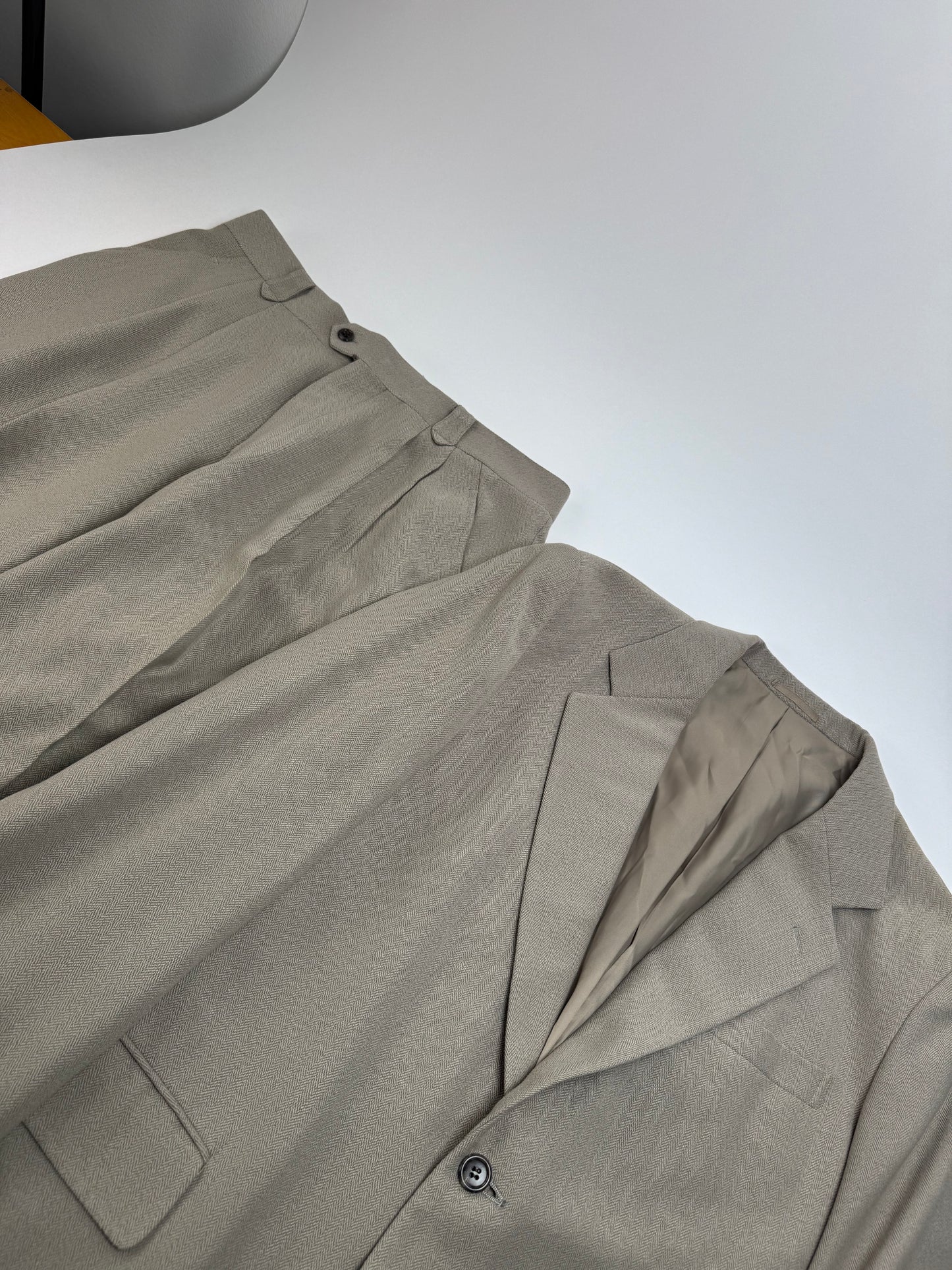 Vintage Dior Wool Suit Grey L