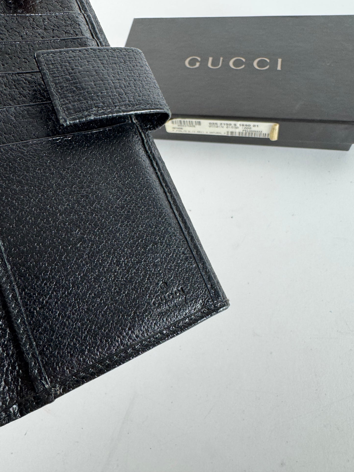 Vintage Gucci Leather Long Wallet  Black