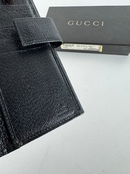 Vintage Gucci Leather Long Wallet  Black