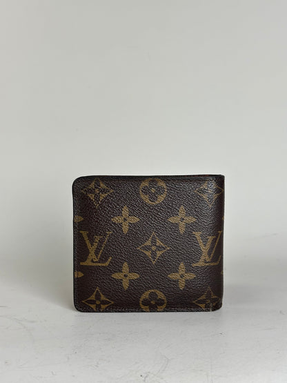 Vintage Louis Vuitton Monogram Canvas Wallet Brown Gold