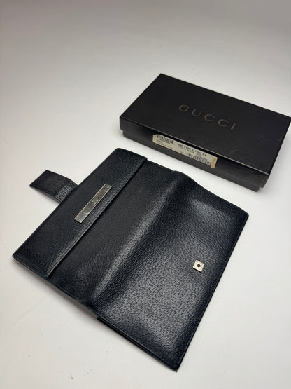 Vintage Gucci Leather Long Wallet  Black