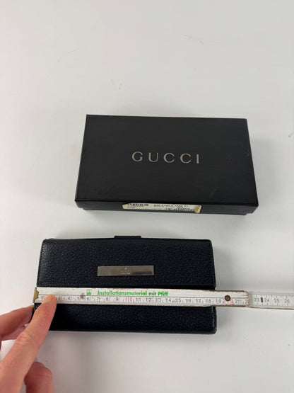 Vintage Gucci Leather Long Wallet  Black