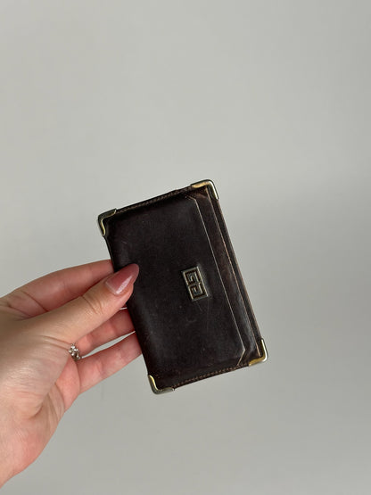 Vintage Givenchy leather Card holder brown
