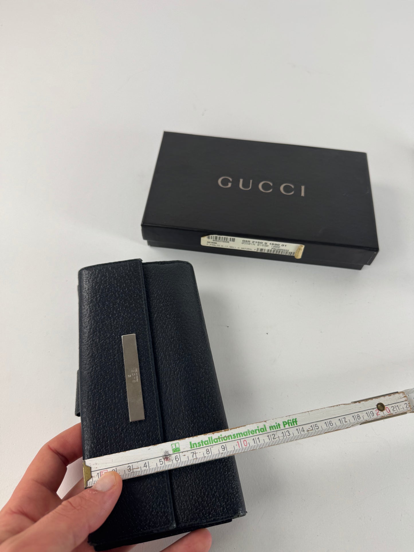 Vintage Gucci Leather Long Wallet  Black