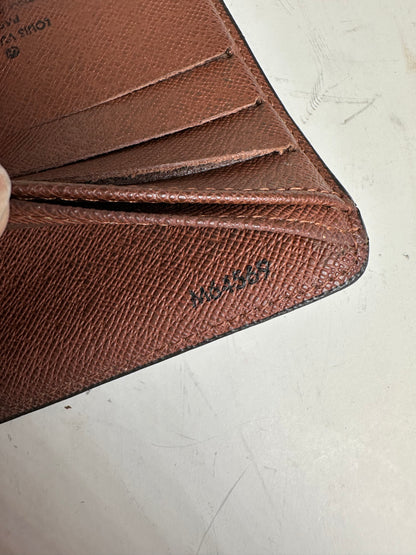 Vintage Louis Vuitton Monogram Canvas Wallet Brown Gold