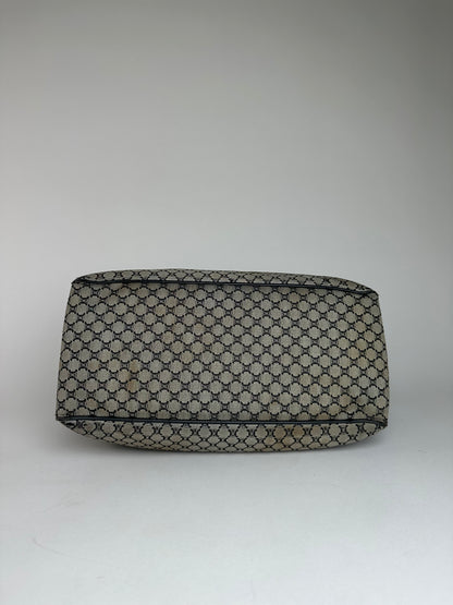 Vintage Celine Triomphe Monogram Boogie Handbag Grey Black