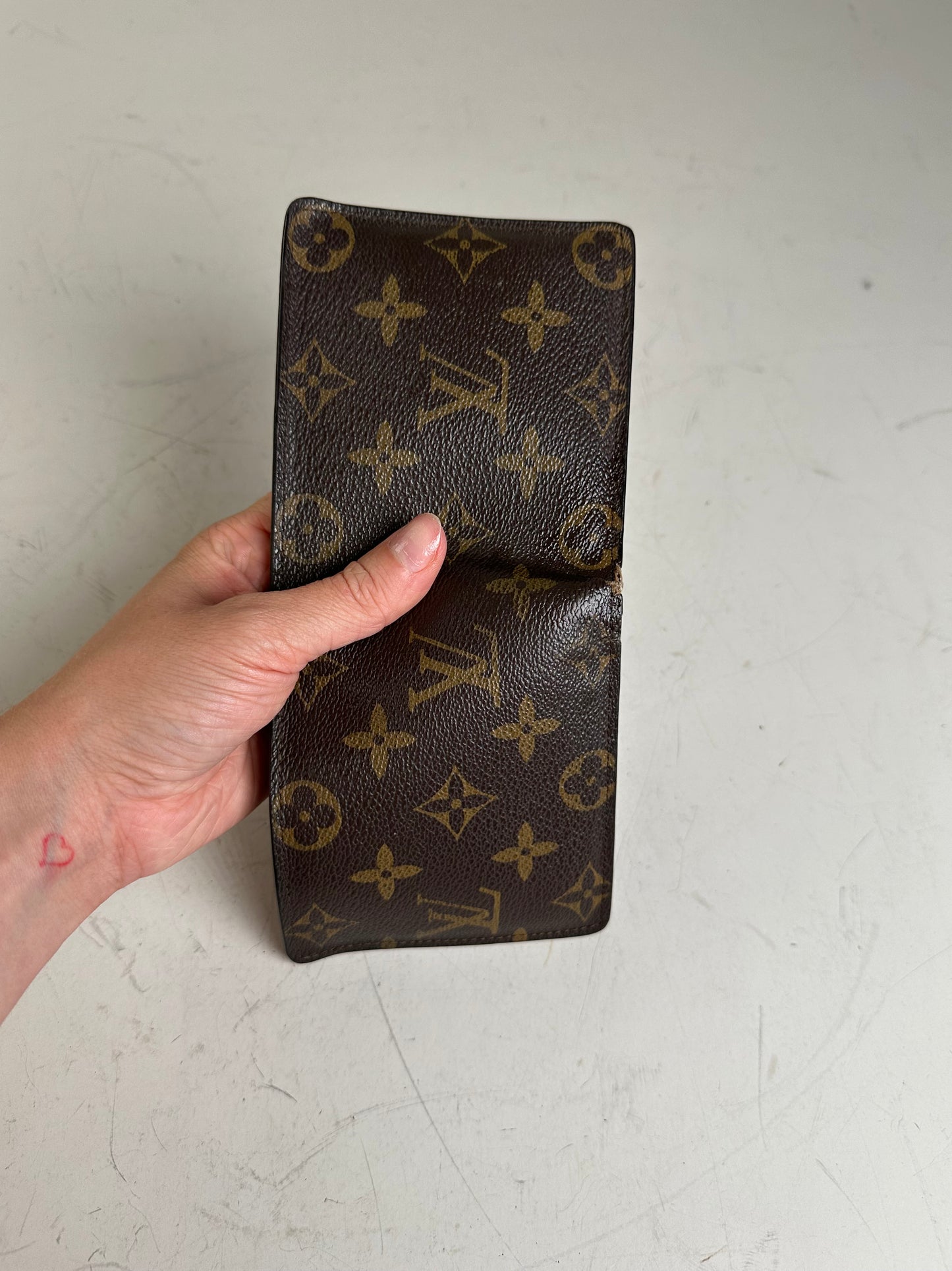 Vintage Louis Vuitton Monogram Canvas Wallet Brown Gold