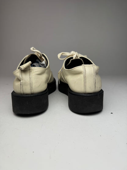 Vintage Comme Des Garçons Leather Suede Sneaker beige white black Men EU42