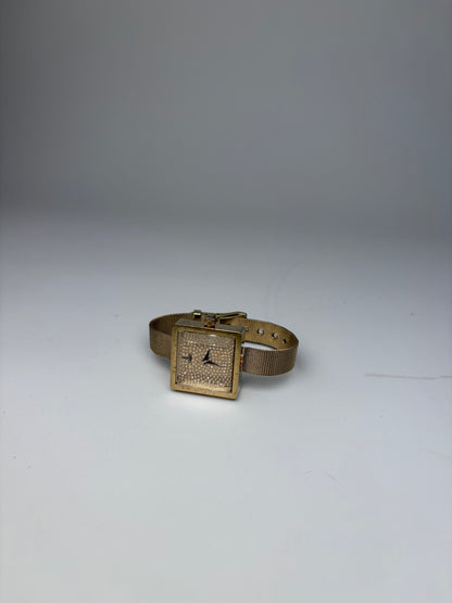 Vintage Vivienne Westwood Square Bracelet Watch Gold Crystal