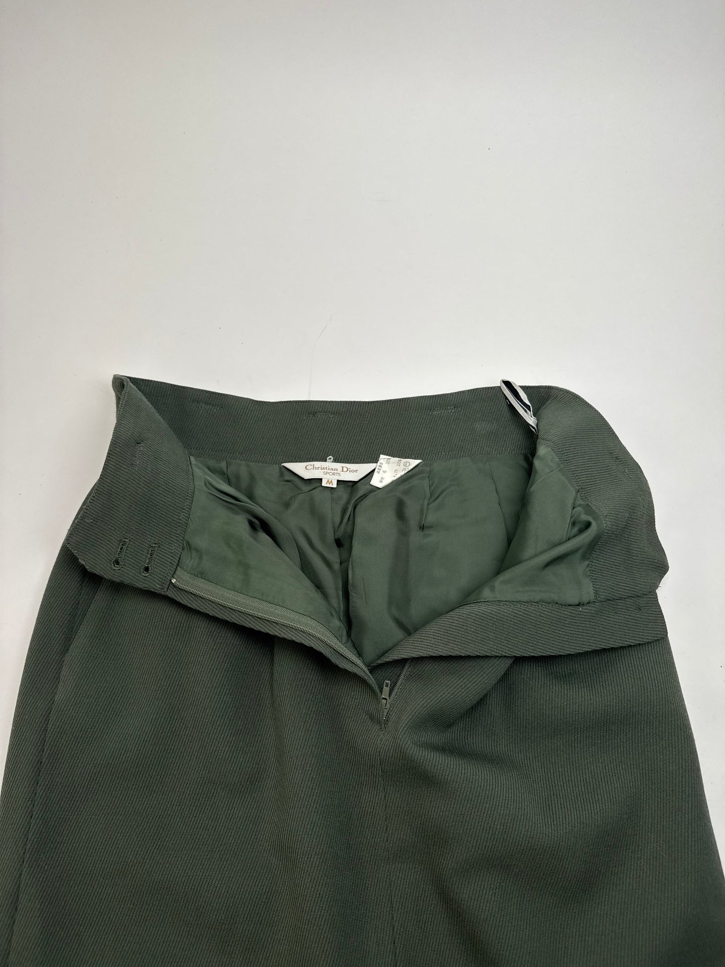 Vintage Dior Wool skirt Green M