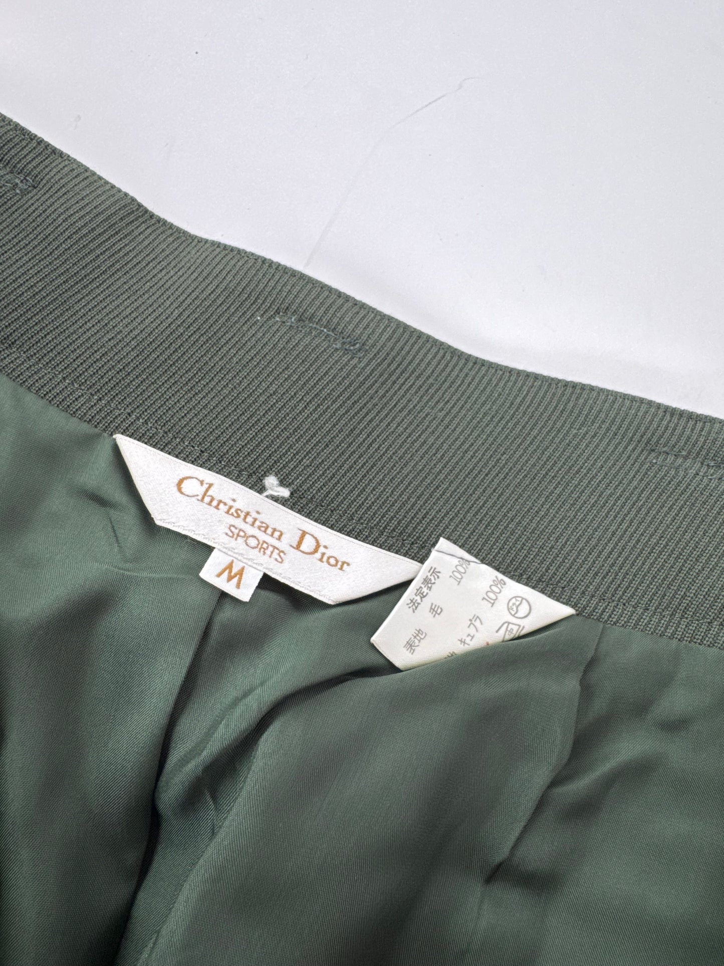 Vintage Dior Wool skirt Green M