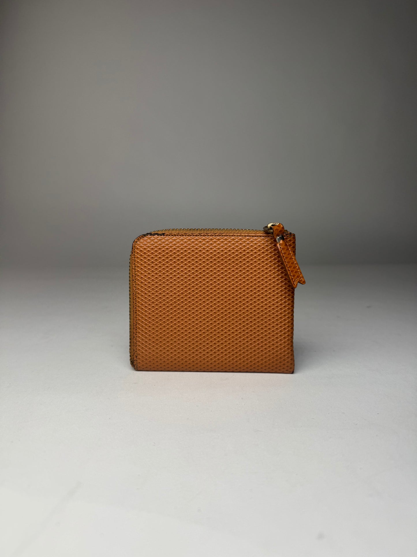 Vintage Commes Des Garçons Leather Card Holder Orange Brown