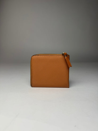 Vintage Commes Des Garçons Leather Card Holder Orange Brown