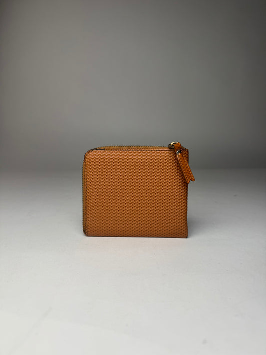 Vintage Commes Des Garçons Leather Card Holder Orange Brown