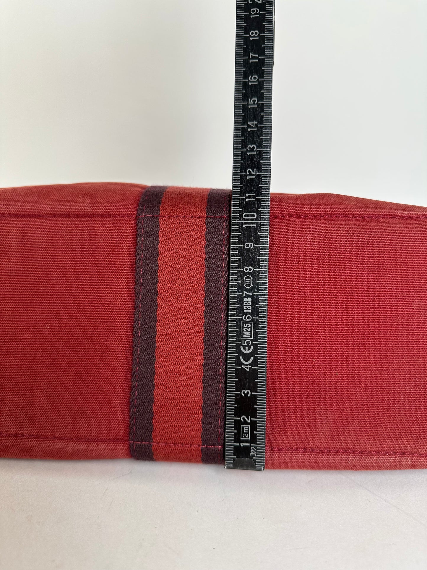 Vintage Hermes Canvas Tote Bag Red