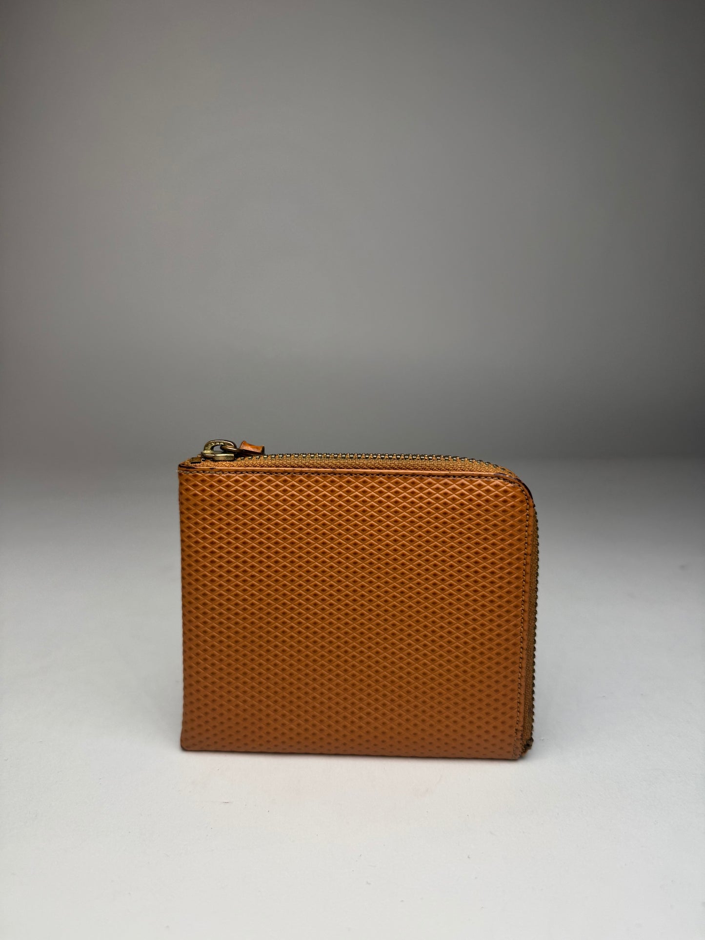 Vintage Commes Des Garçons Leather Card Holder Orange Brown