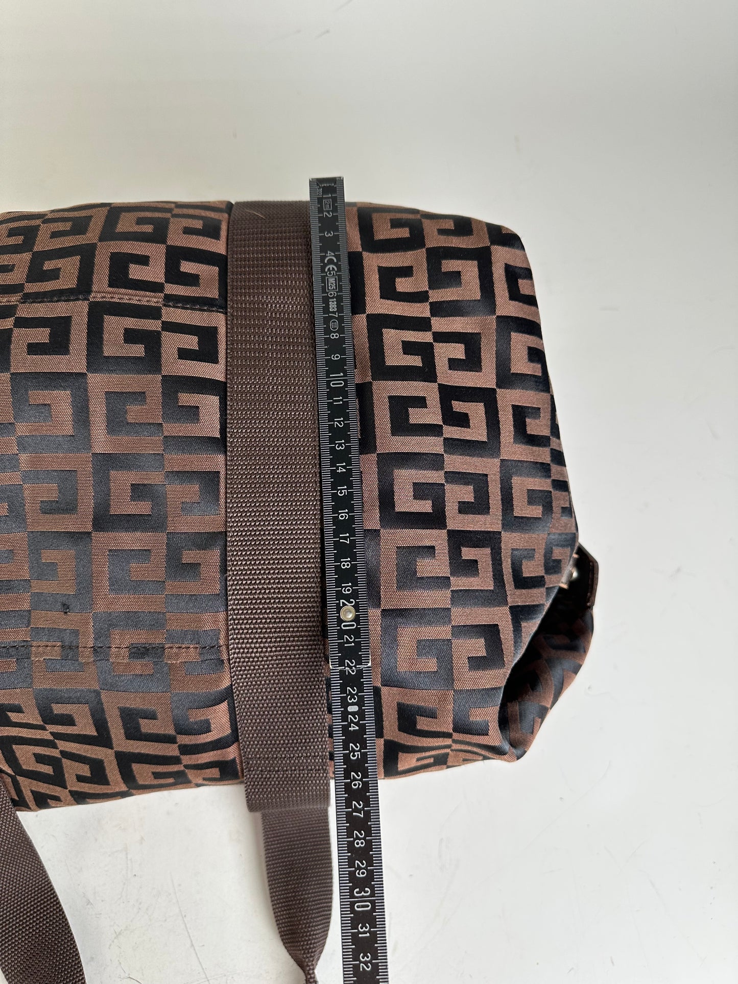 Vintage Givenchy 4G Logo Nylon Tote Brown Black