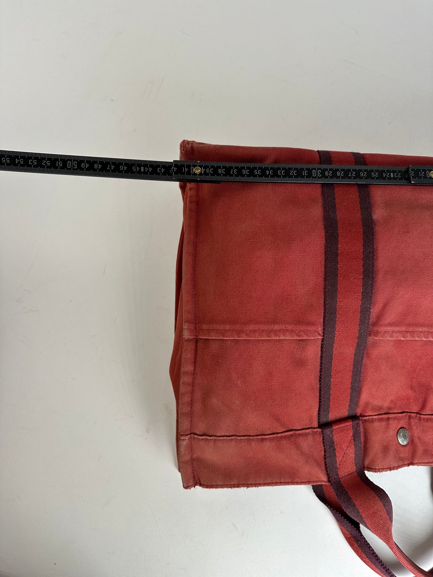 Vintage Hermes Canvas Tote Bag Red