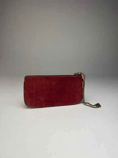 Vintage Cartier Leather Card Holder Burgundy