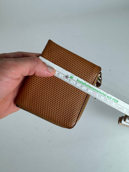 Vintage Commes Des Garçons Leather Card Holder Orange Brown