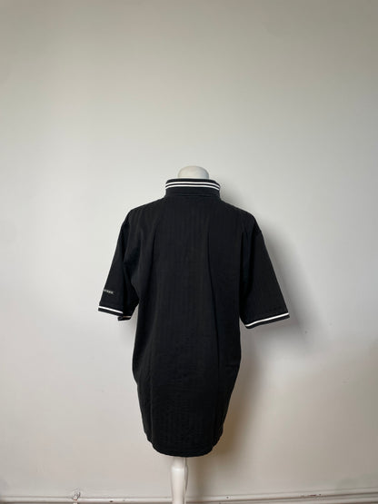 Vintage Burberry Men's Cotton Polo Shirt Black L