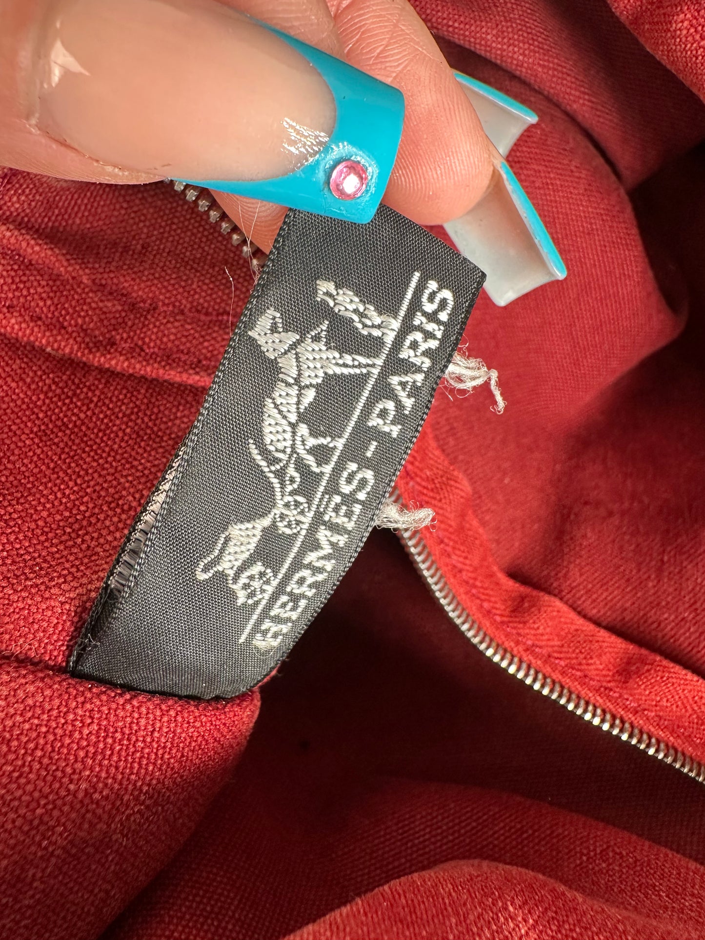 Vintage Hermes Canvas Tote Bag Red