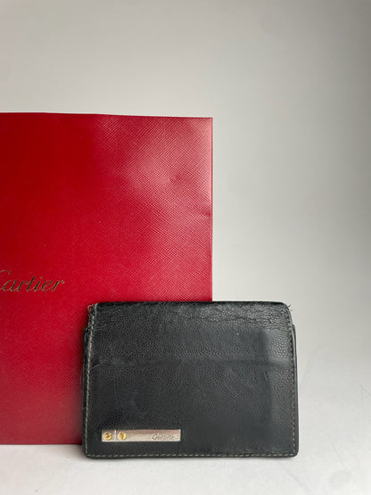 Vintage Cartier Leather Card Holder Black