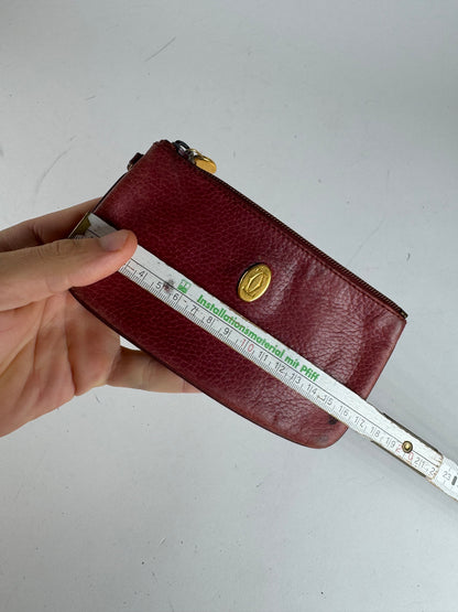 Vintage Cartier Leather Card Holder Burgundy