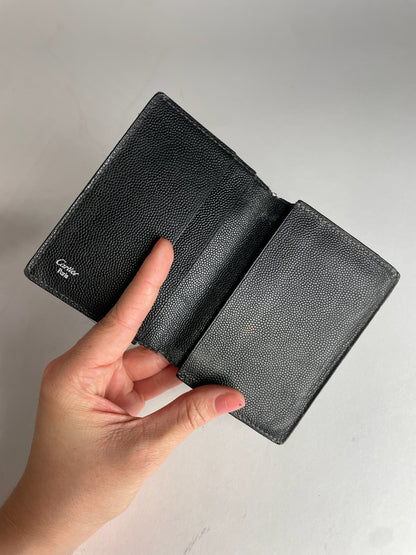 Vintage Cartier Leather Card Holder Black