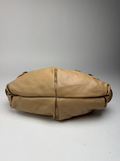 Sac vintage en cuir beige Salvatore Ferragamo