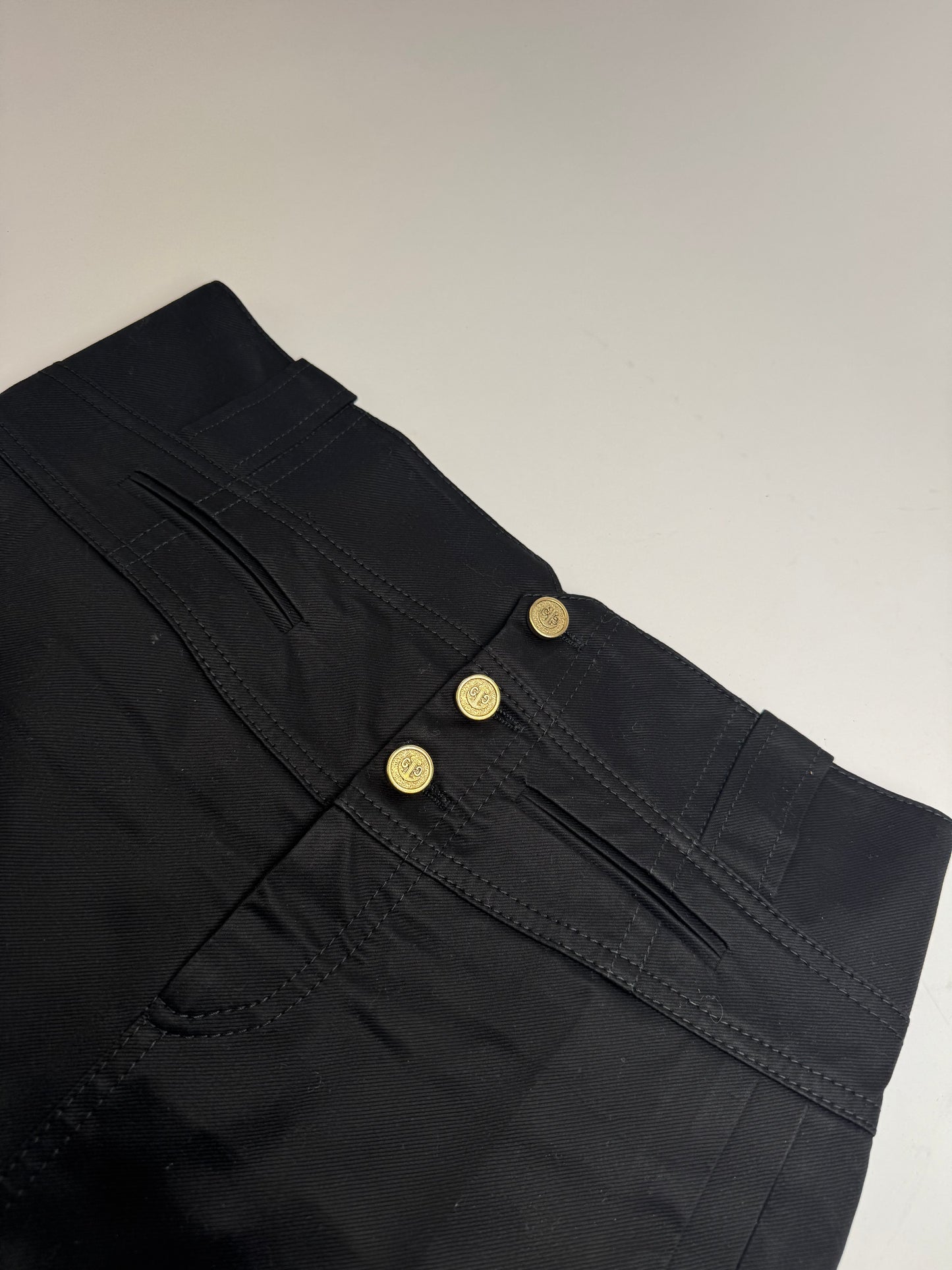 Vintage Gucci Denim Skirt Black Skirt 40/L