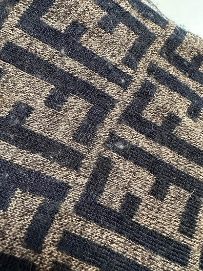Fendi Iconic FF Monogram Knit Sweater Brown