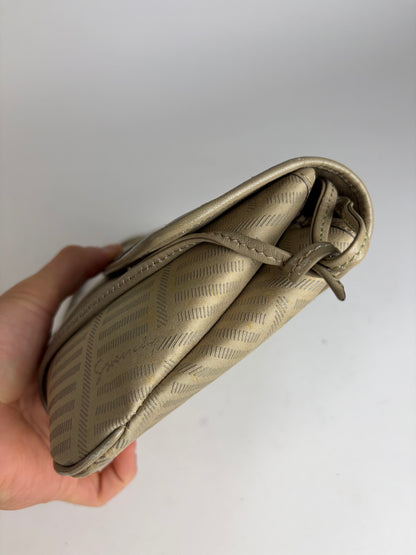 Vintage Givenchy 4G Monogram Flap Crossbody Bag Late 1980s Beige