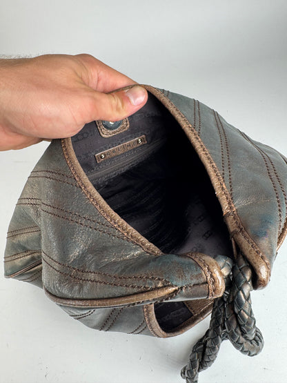 Sac en cuir vintage Céline marron bronze