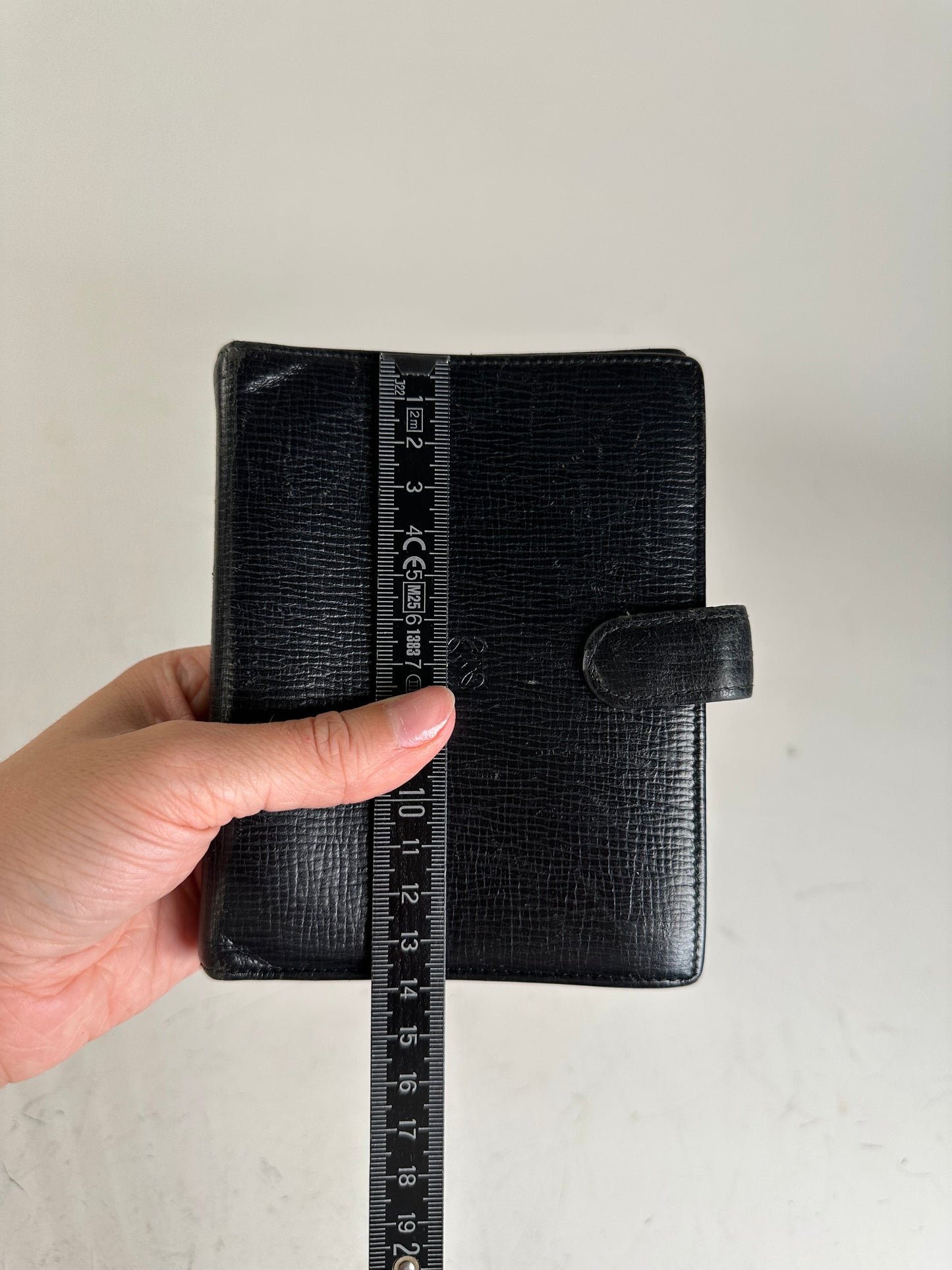 Vintage Loewe Leather Card Holder Black Gold-tone