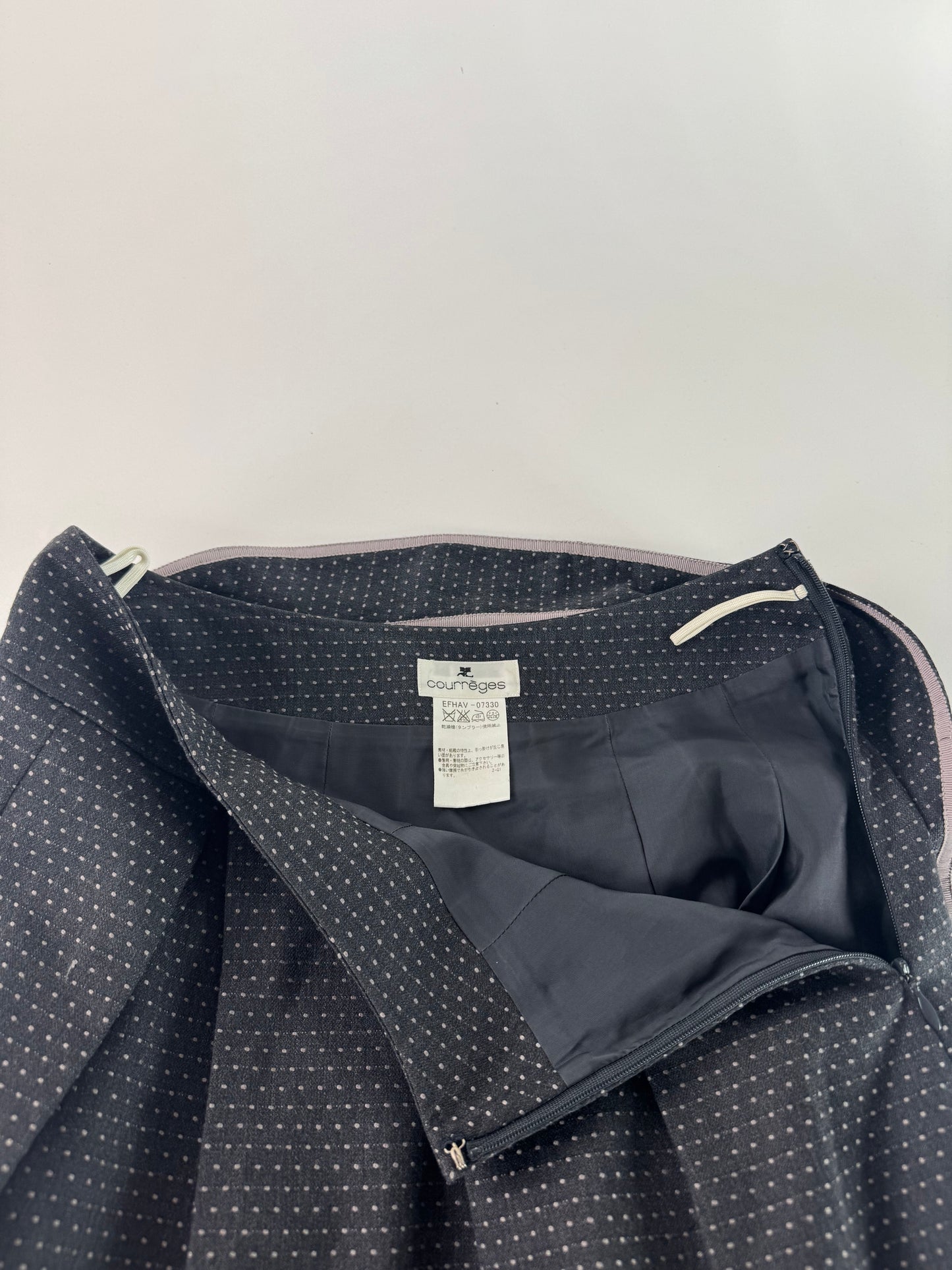 Vintage Courreges Skirt Black White 36/S