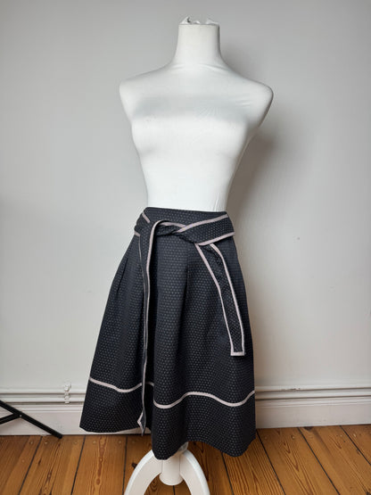 Vintage Courreges Skirt Black White 36/S