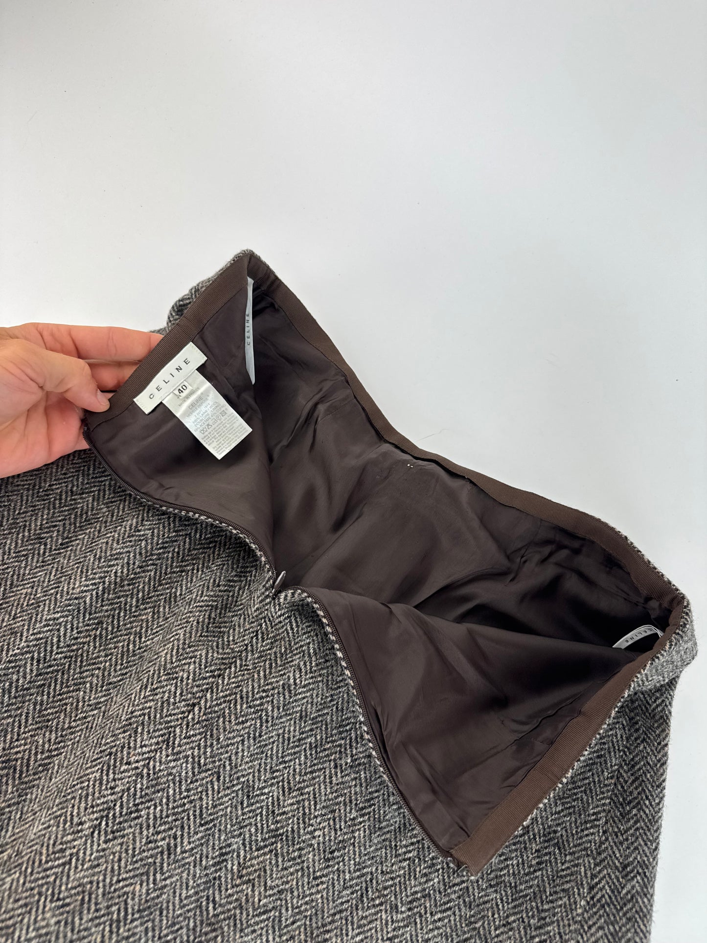 Vintage Celine Paris Wool Skirt 40