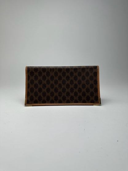 Vintage Celine Leather Monogram ID holder card holder brown