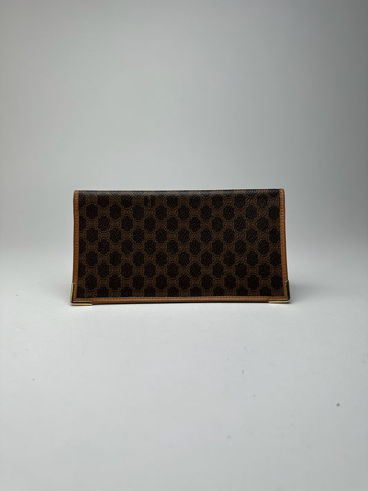 Vintage Celine Leather Monogram ID holder card holder brown