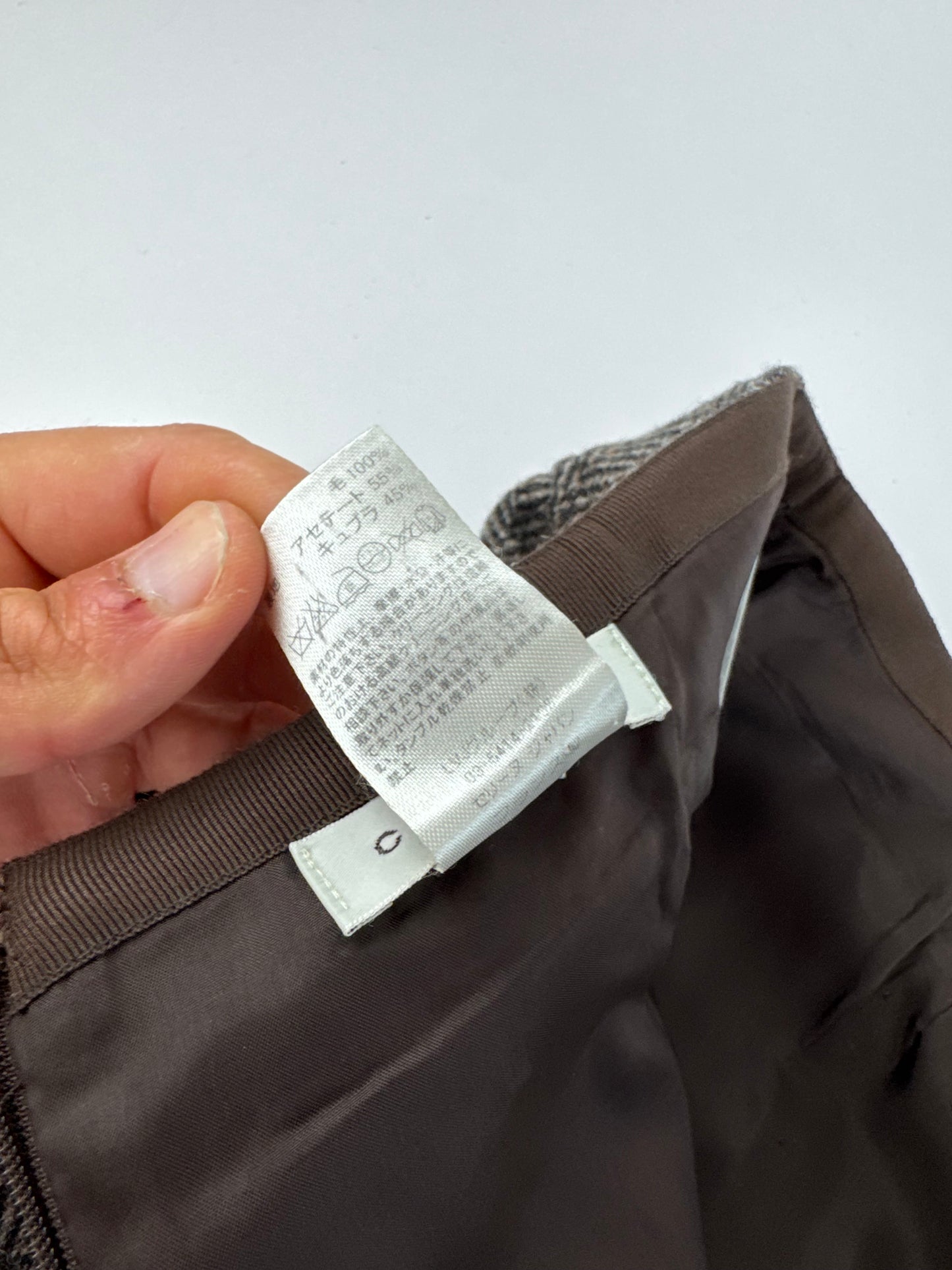 Vintage Celine Paris Wool Skirt 40