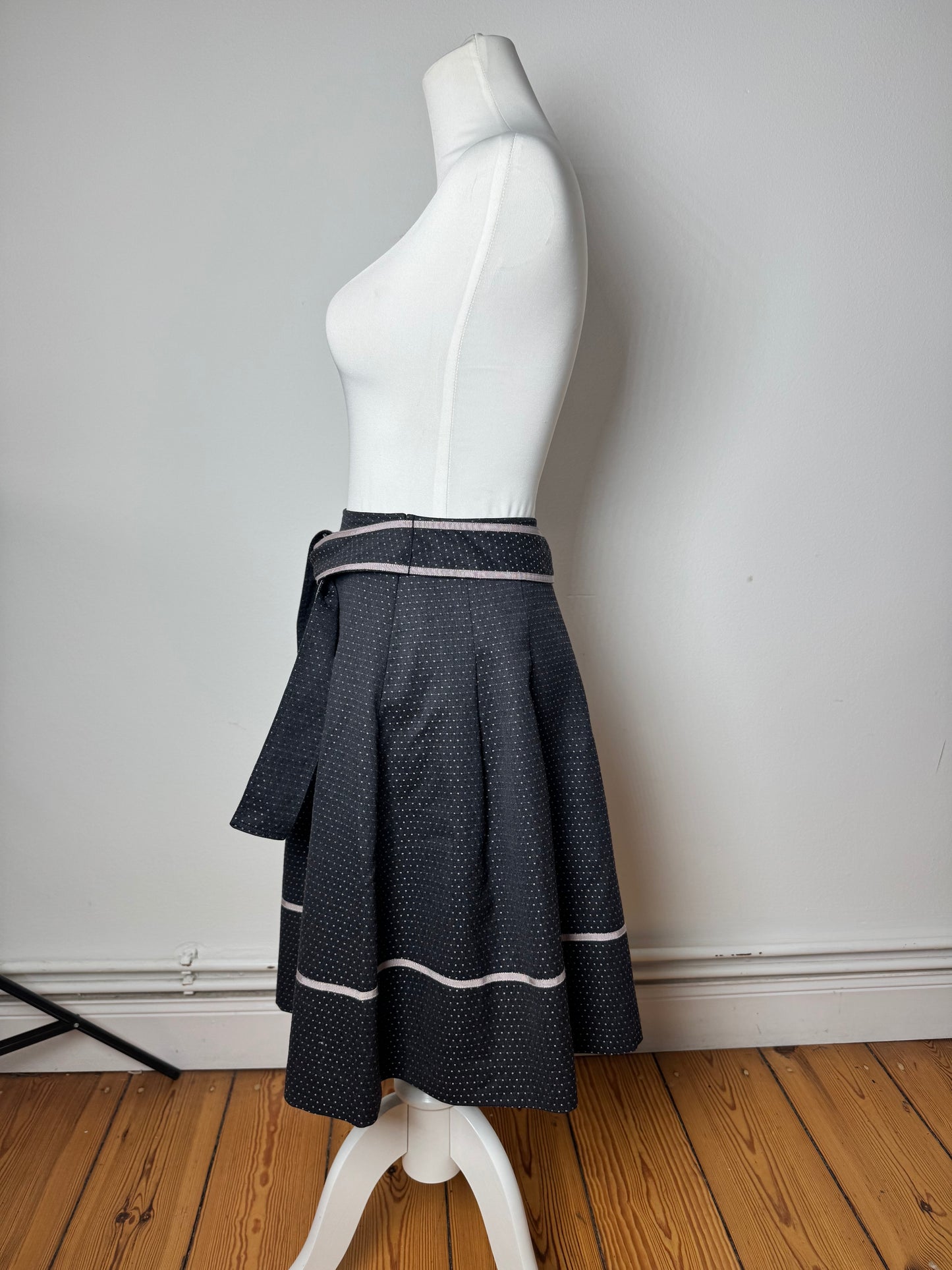 Vintage Courreges Skirt Black White 36/S