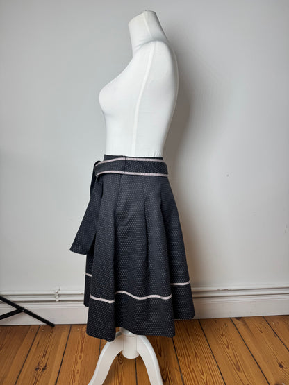 Vintage Courreges Skirt Black White 36/S