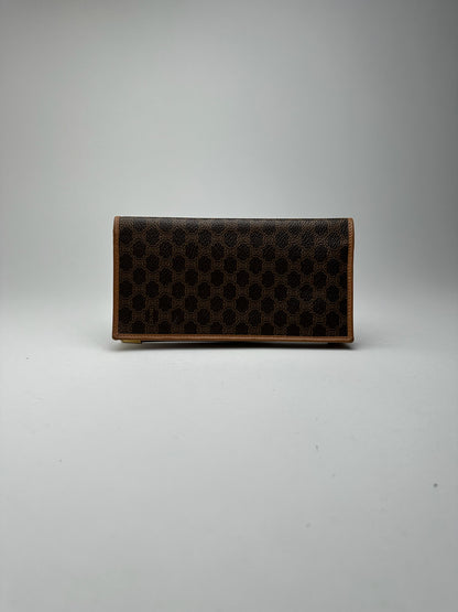 Vintage Celine Leather Monogram ID holder card holder brown