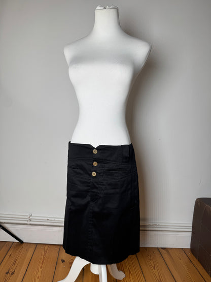 Vintage Gucci Denim Skirt Black Skirt 40/L