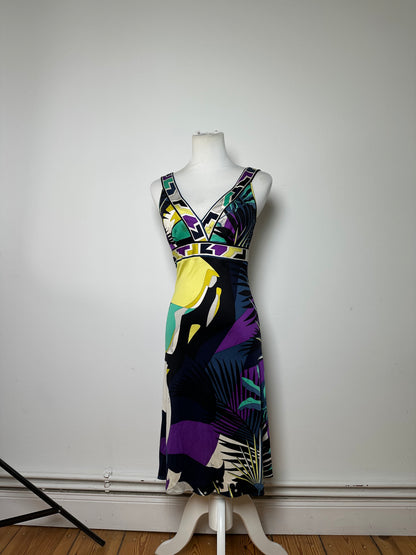 Vintage Pucci Silk Maxi Dress Early 2000s Multicolor S