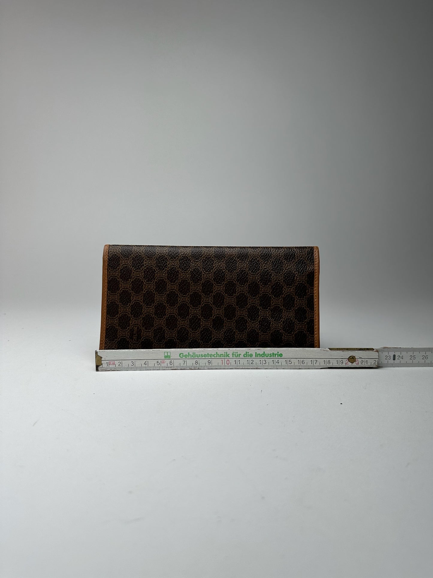 Vintage Celine Leather Monogram ID holder card holder brown