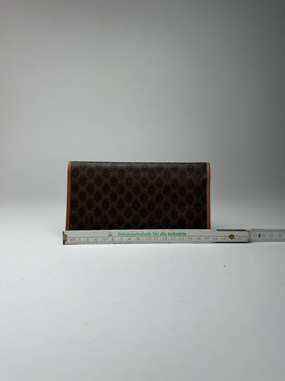 Vintage Celine Leather Monogram ID holder card holder brown