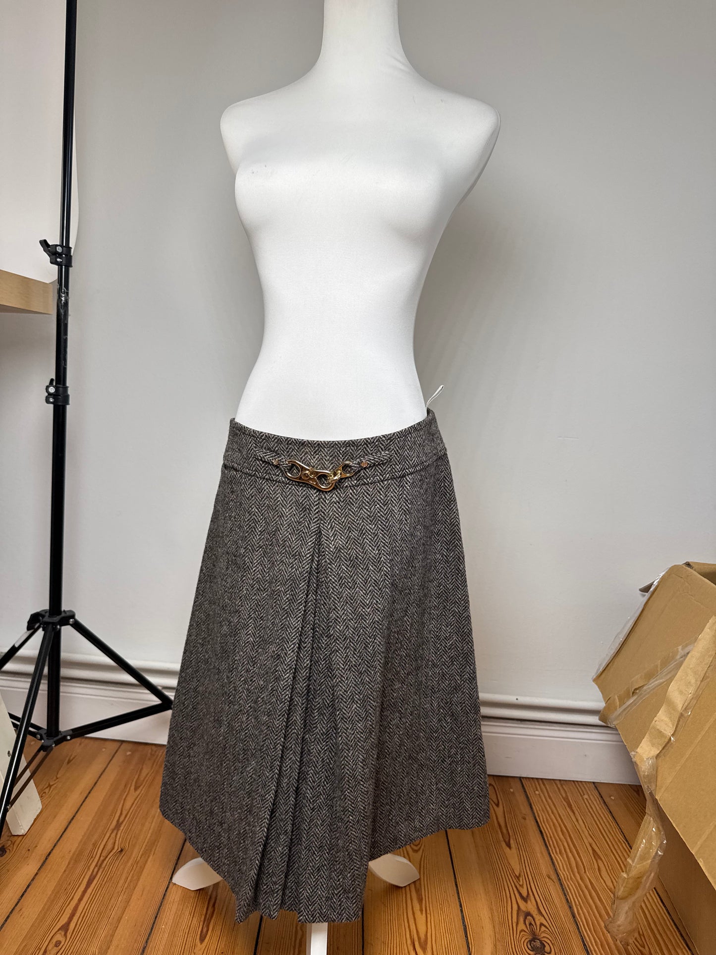 Vintage Celine Paris Wool Skirt 40
