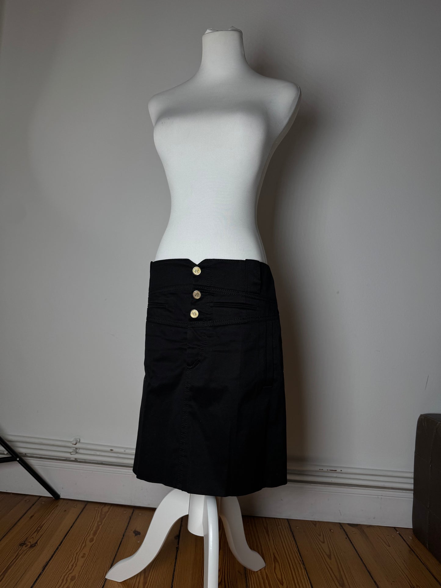Vintage Gucci Denim Skirt Black Skirt 40/L